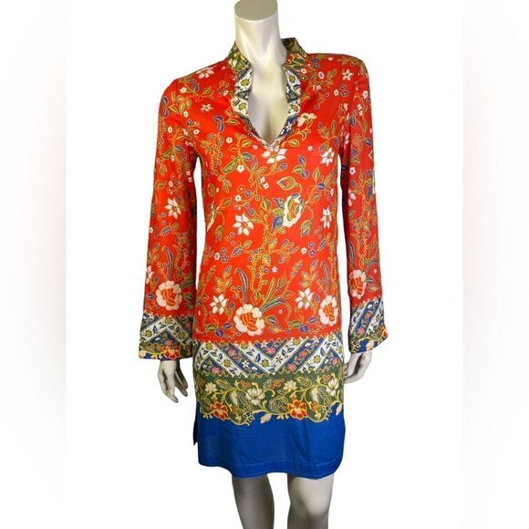 NWT Tory Burch Stephanie Dress L/S Tunic V-Neck Style# 37717 Size 2 - Picture 1 of 8
